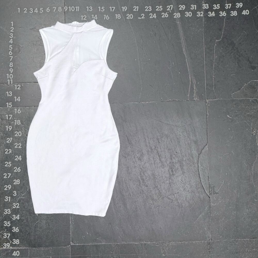 Fashion Nova White Good Attitude Mesh Cut Out Mini Dress - Picture 2 of 3
